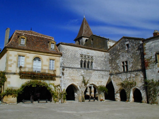The Main Square of our Dordogne Village, Monpazier