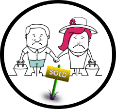 Picture shows Neville and Lesley arriving at their cheap gîte only to discover it has been sold by the English owner! 