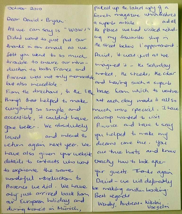 Testimonials French Cottages