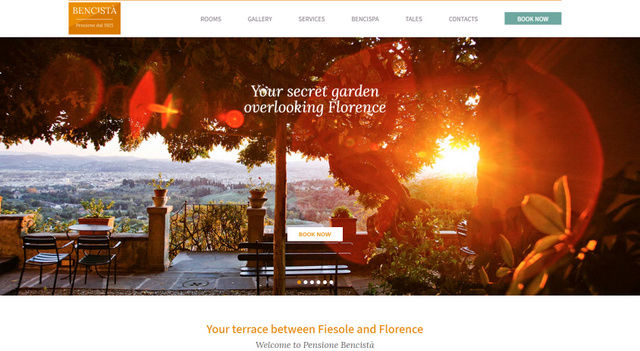 Villa Bencista - view of Florence from the beautiful garden terrace